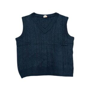 NEW NWT Lularoe Nadia Sleeveless Sweater Vest Cable Knit Navy Preppy Y2K 90s